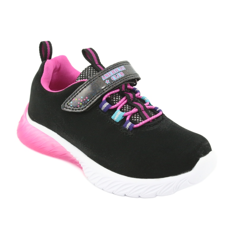 Pantofi sport American Club ES14 roz negru violet 1