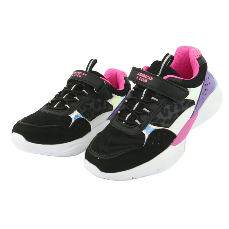 Pantofi sport la modă American Club ES07 negru violet roz gri 3