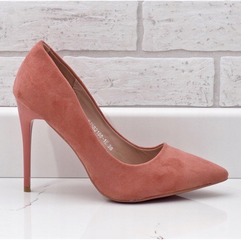 Pantofi clasici din piele ecologică roz YJS82188 2