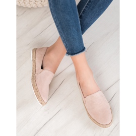 SHELOVET Espadrile clasice cu pulbere roz 1