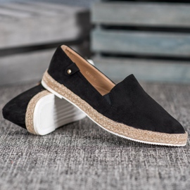 SHELOVET Espadrile negre clasice negru 1