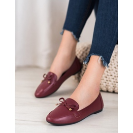 Clowse Elegante balerini bordeaux roșu 1