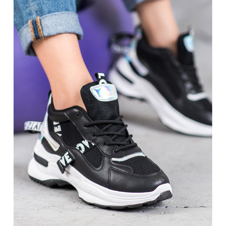 Weide Adidași la modă cu inscripții negru 2