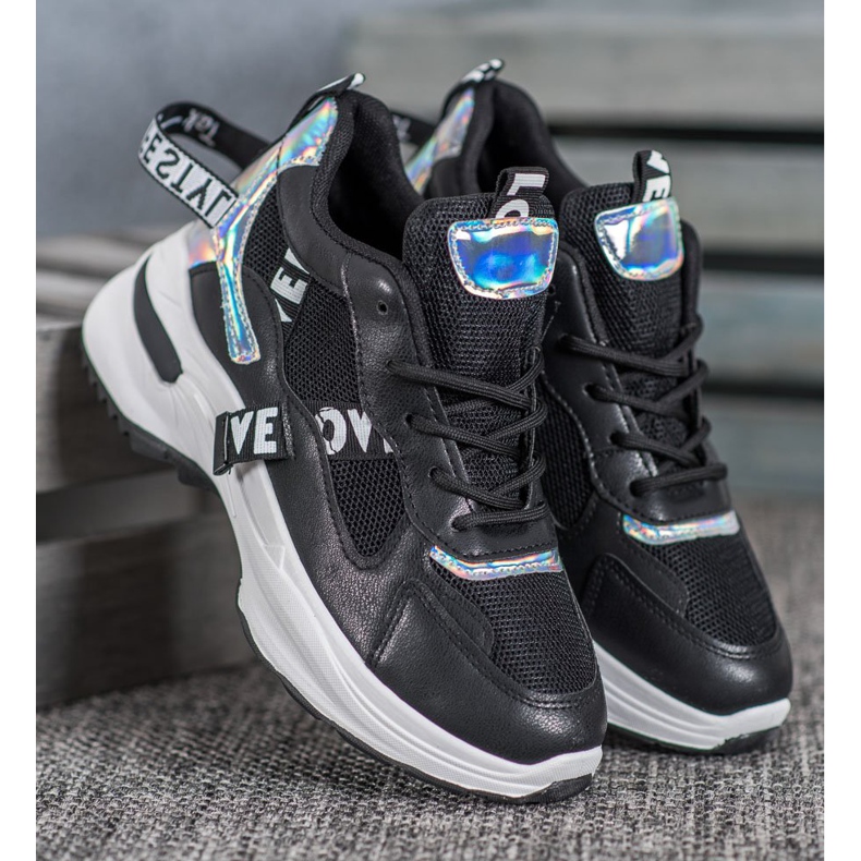 Weide Adidași la modă cu inscripții negru 1