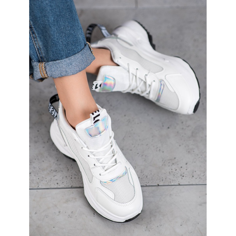 Weide Adidași la modă cu inscripții alb 2