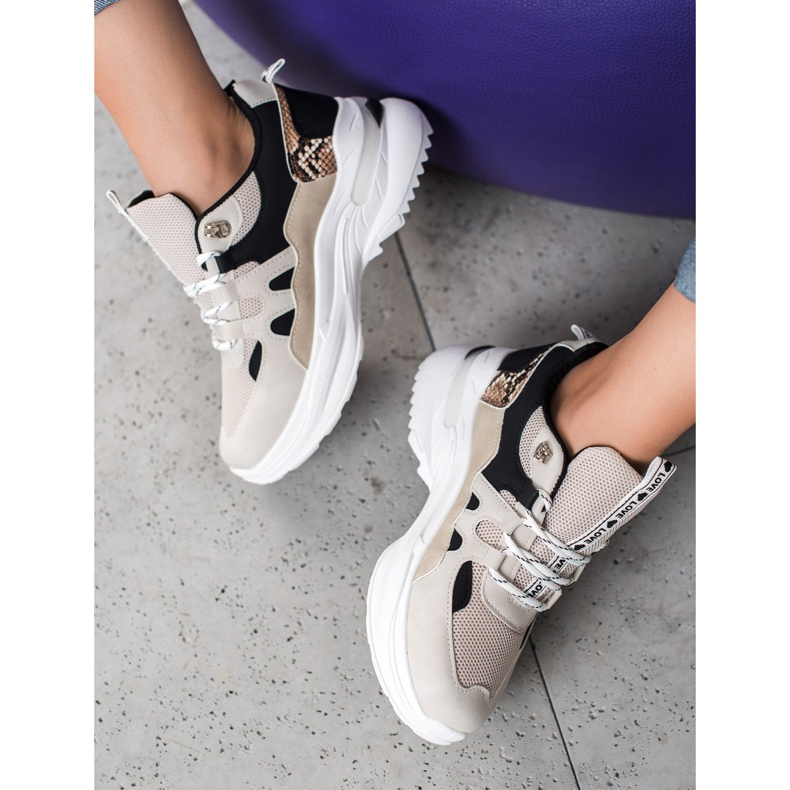 Weide Adidași la modă Love maro negru multicolor 1