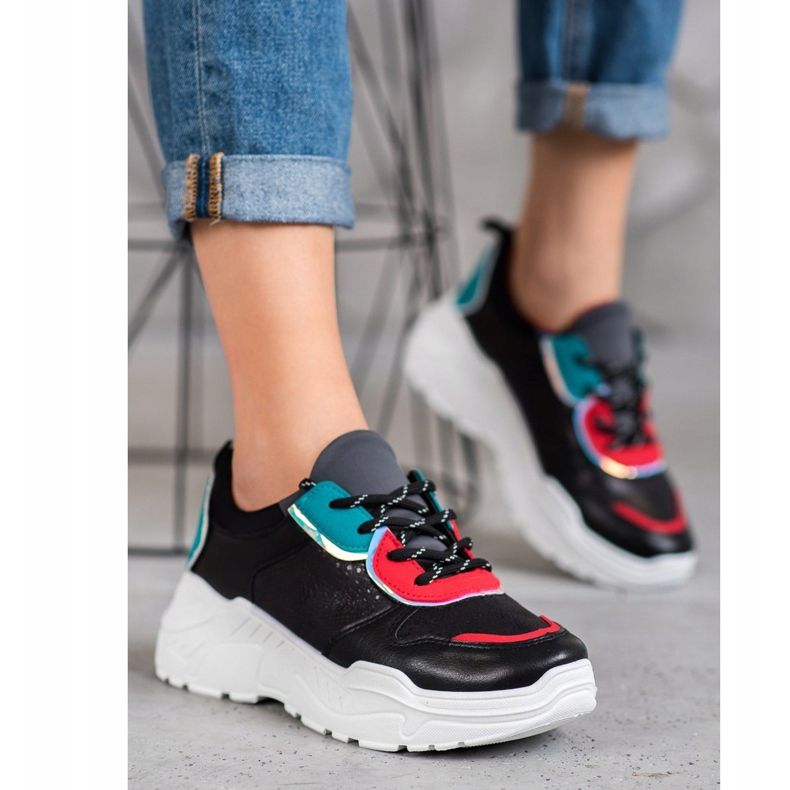 SHELOVET Adidași la modă negru 2