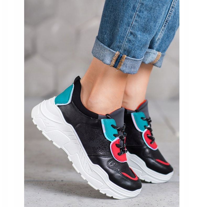 SHELOVET Adidași la modă negru 1