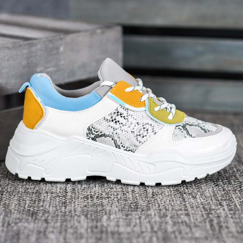 SHELOVET Adidași la modă alb multicolor 2
