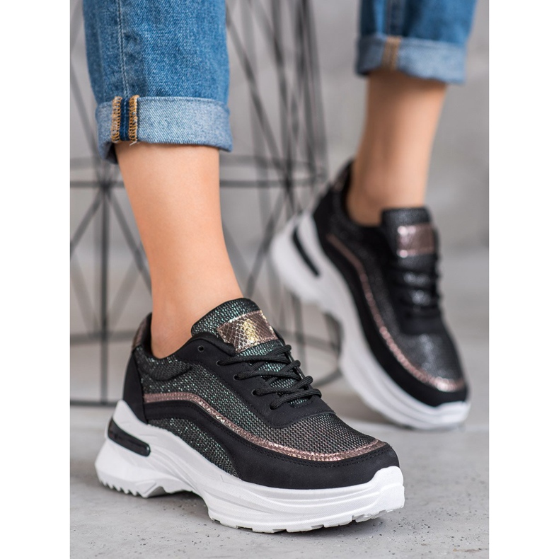 SHELOVET Pantofi sport la modă negru 1