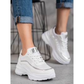 SHELOVET Pantofi sport la modă alb galben 1