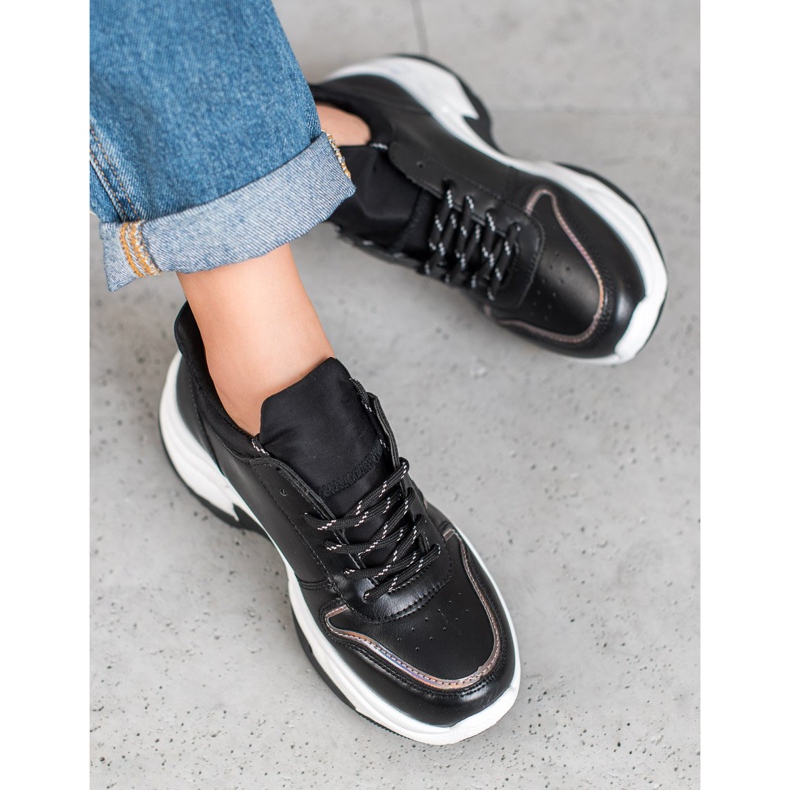 SHELOVET Pantofi sport negri negru 1