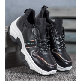 SHELOVET Pantofi sport negri negru 2