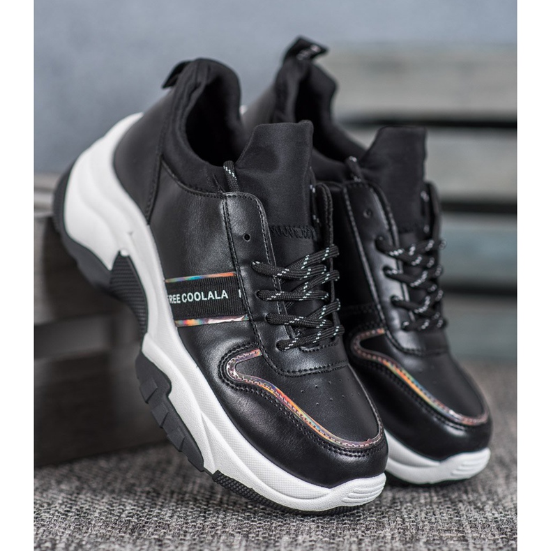 SHELOVET Pantofi sport negri negru 2