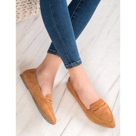 Best Shoes Mocasini din piele de căprioară în Spitz maro 2