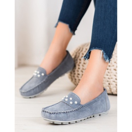 Filippo Mocasini din piele cu perle gri 1 Filippo Mocasini din piele cu perle gri 1