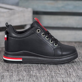 Weide Adidași cu pană ascunsă negru roșu 1