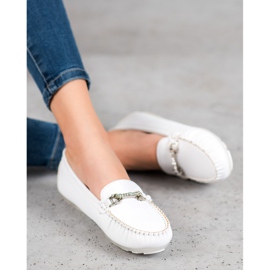 Fama Mocasini cu zirconiu cubic alb 1