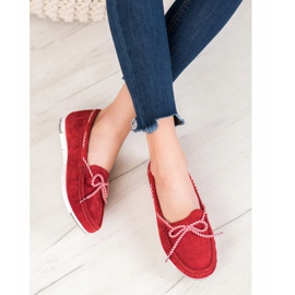 Filippo Mocasini din piele cu arc cu dungi roșu 1