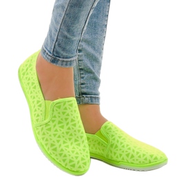 Adidași de alunecare verzi HB-5 Lycra verde 1