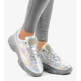 Adidași argintii adidași Z-9781 gri 2
