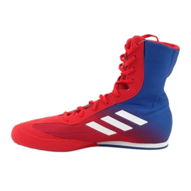 Pantofi de box adidas Box Hog Plus albastru-roșu 2