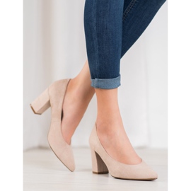 W. Potocki Pompe cu sclipici bej de aur 1