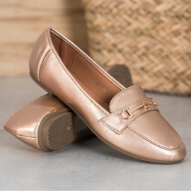 Clowse Încălțăminte elegantă din piele ecologică de aur 1