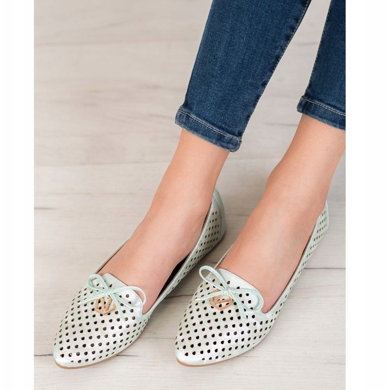 Ballerina ajurată în Spitz VINCEZA verde 1 Ballerina ajurată în Spitz VINCEZA verde 1