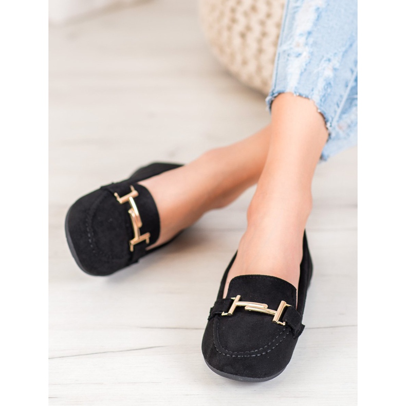 Bestelle Mocasini negri eleganți negru 2