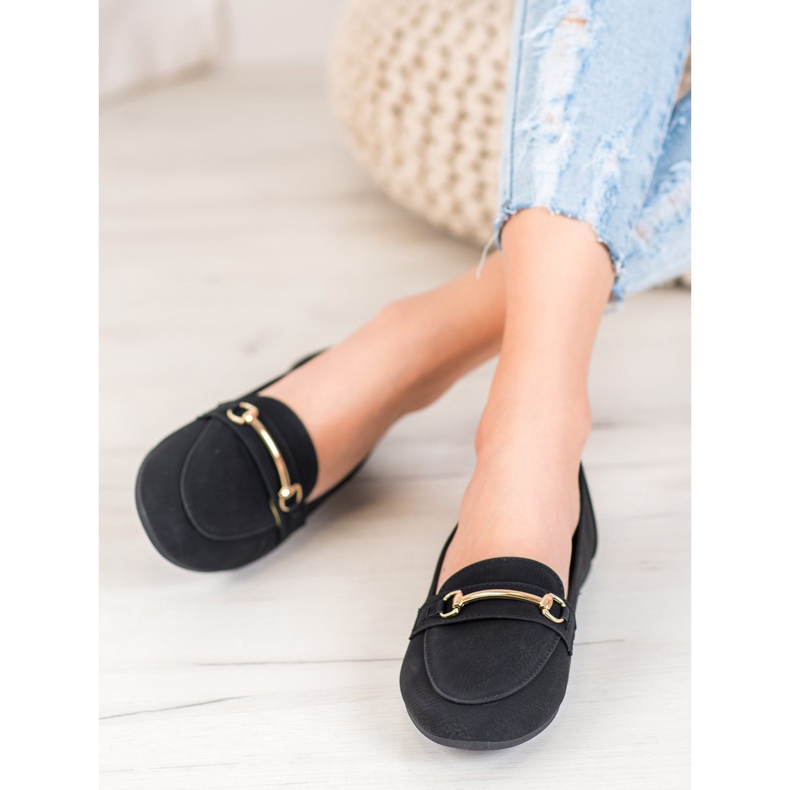 Nio Nio Mocasini eleganți cu piele ecologică negru 1