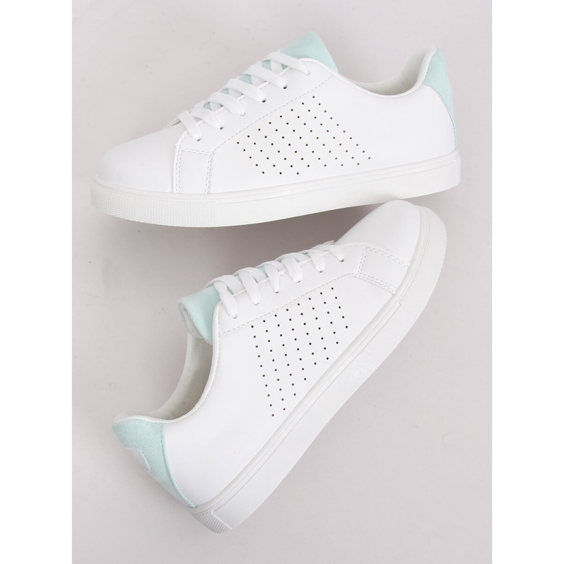 Adidași de damă albi WB807 WHITE / L.BLUE 1