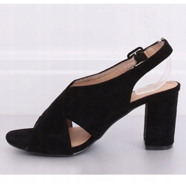 Sandale cu toc negru negru F1827 Negru 1