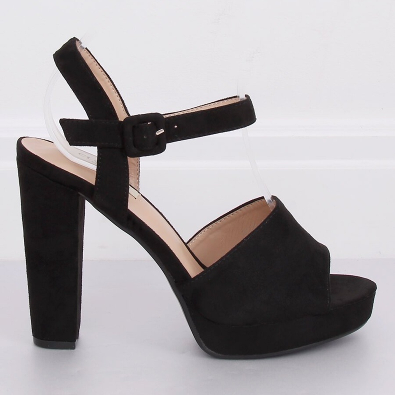 Sandale cu toc negru 9R16 negru 1