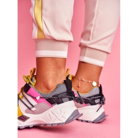 SEA Încălțăminte sport albă pentru femei LA91 negru multicolor galben 2