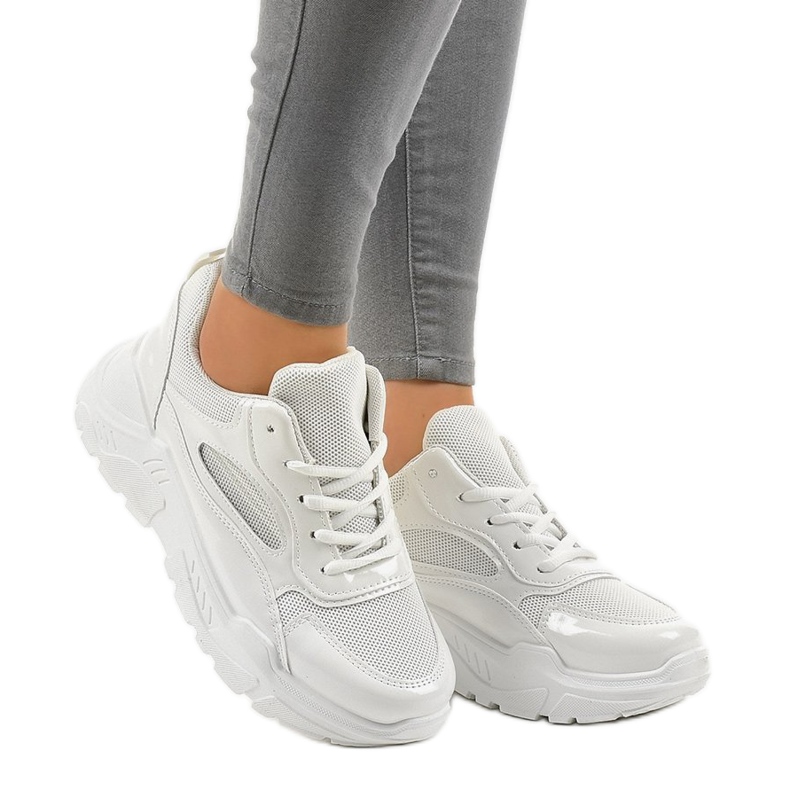 Pantofi sport de modă albi MS381E-9 2