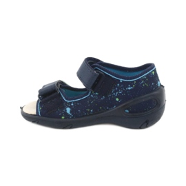 Pantofi pentru copii Befado pu 065X131 albastru marin albastru verde 4