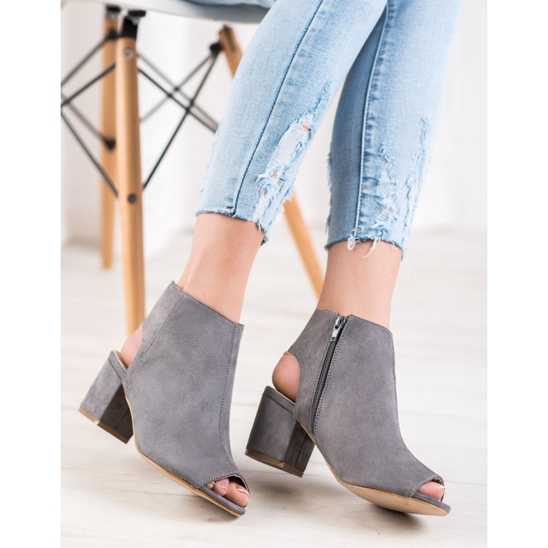 Filippo Cizme deschise gri 1