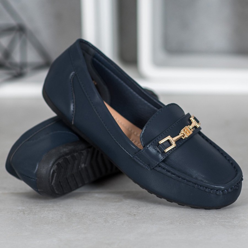 Fama Mocasini eleganți bleumarin albastru 2