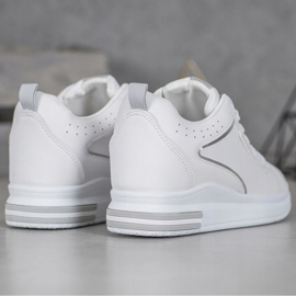 SHELOVET Pantofi albi cu pană ascunsă 1 SHELOVET Pantofi albi cu pană ascunsă 1