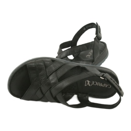 Sandale confortabile din piele Caprice 28152 negru 5