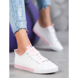 SHELOVET Adidași cu piele ecologică frumos alb 1 SHELOVET Adidași cu piele ecologică frumos alb 1