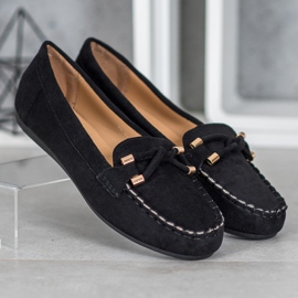 Nio Nio Mocasini eleganți din piele de căprioară negru 2 Nio Nio Mocasini eleganți din piele de căprioară negru 2