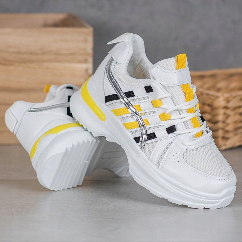 SHELOVET Pantofi sport la modă pe platformă alb 1