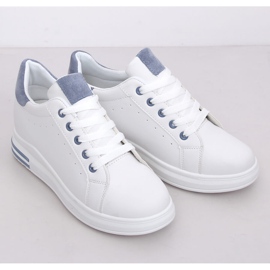 Adidași de damă albi L8035 Albastru 1