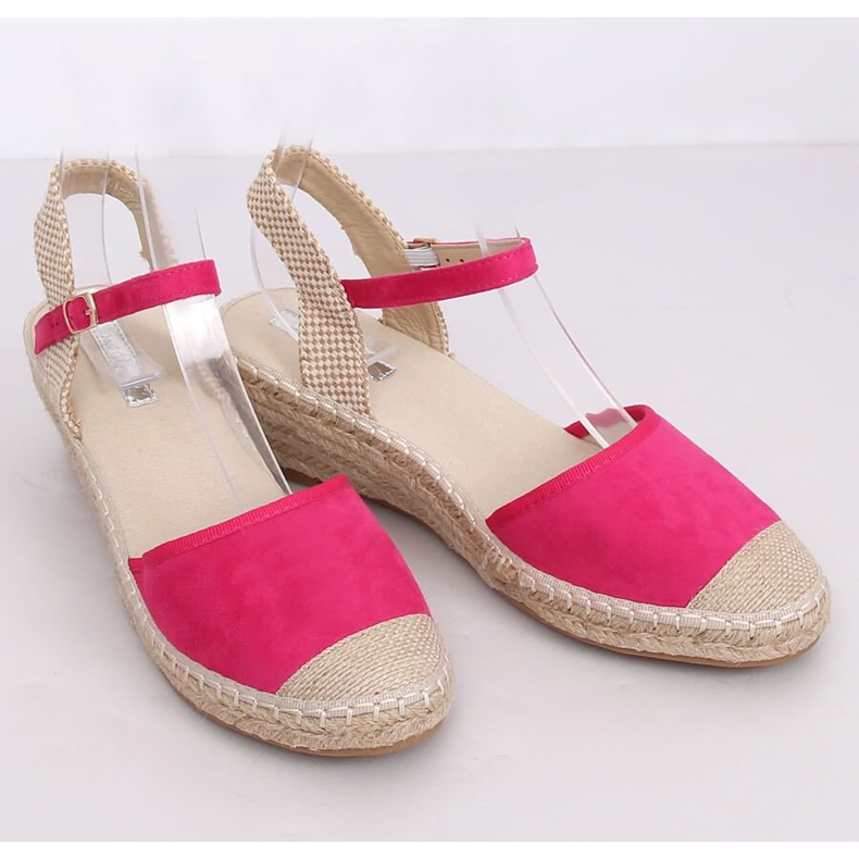 Espadrile pe pene fuchsia LLI-3M85 Fuchsia roz 1