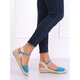 Espadrile albastre pe pene LLI-3M85 L.BLUE albastru 4