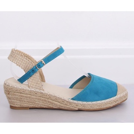 Espadrile albastre pe pene LLI-3M85 L.BLUE albastru 2