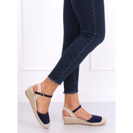 Espadrile pe pene, bleumarin LLI-3M85 Albastru albastru marin 3