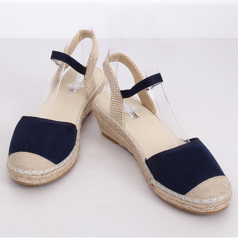 Espadrile pe pene, bleumarin LLI-3M85 Albastru albastru marin 1